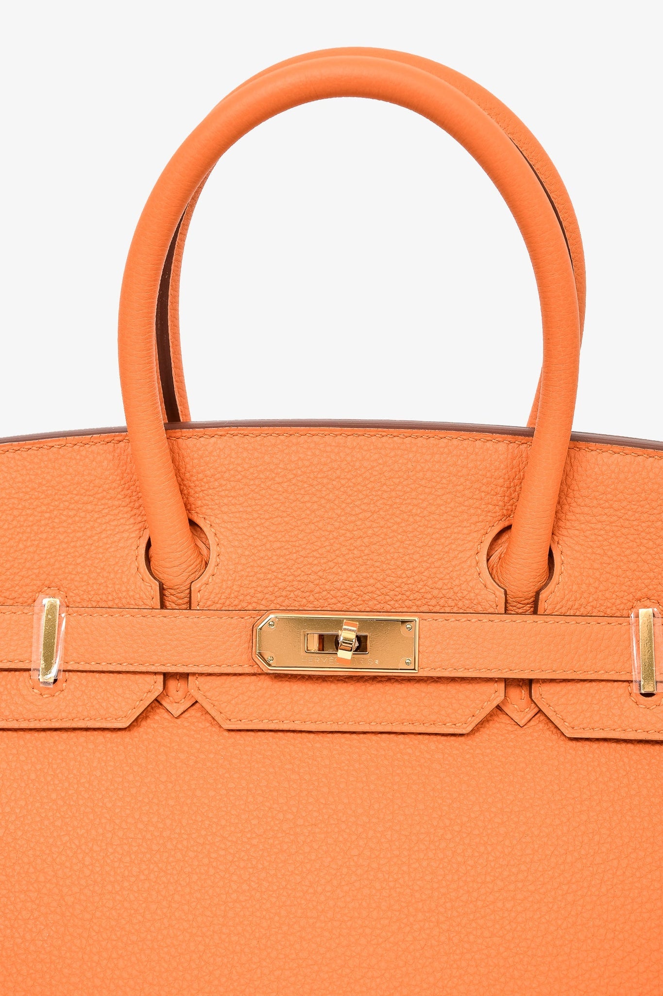 Hermes 2015 Orange Togo Leather Birkin 30 GHW