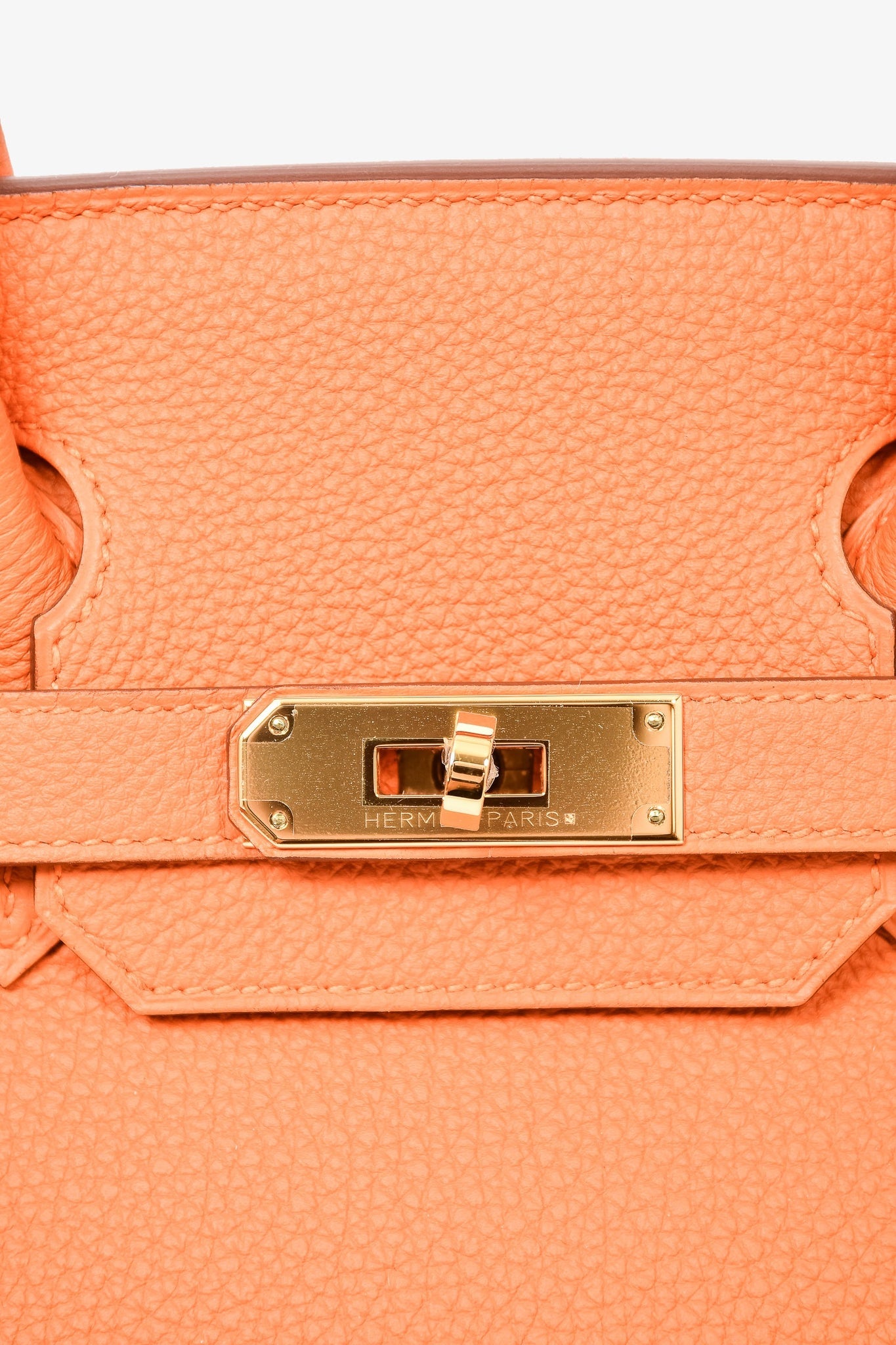 Hermes 2015 Orange Togo Leather Birkin 30 GHW