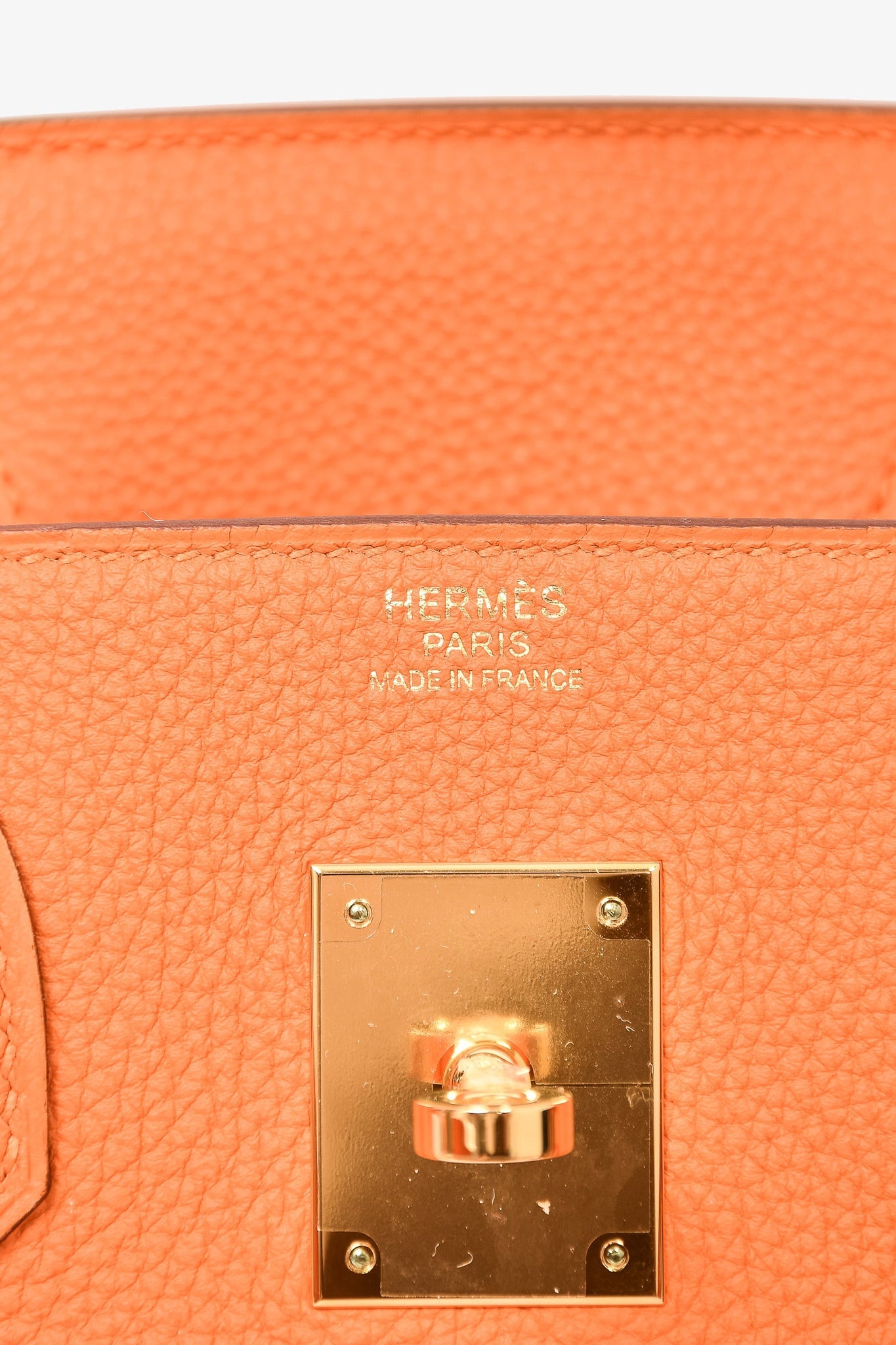 Hermes 2015 Orange Togo Leather Birkin 30 GHW