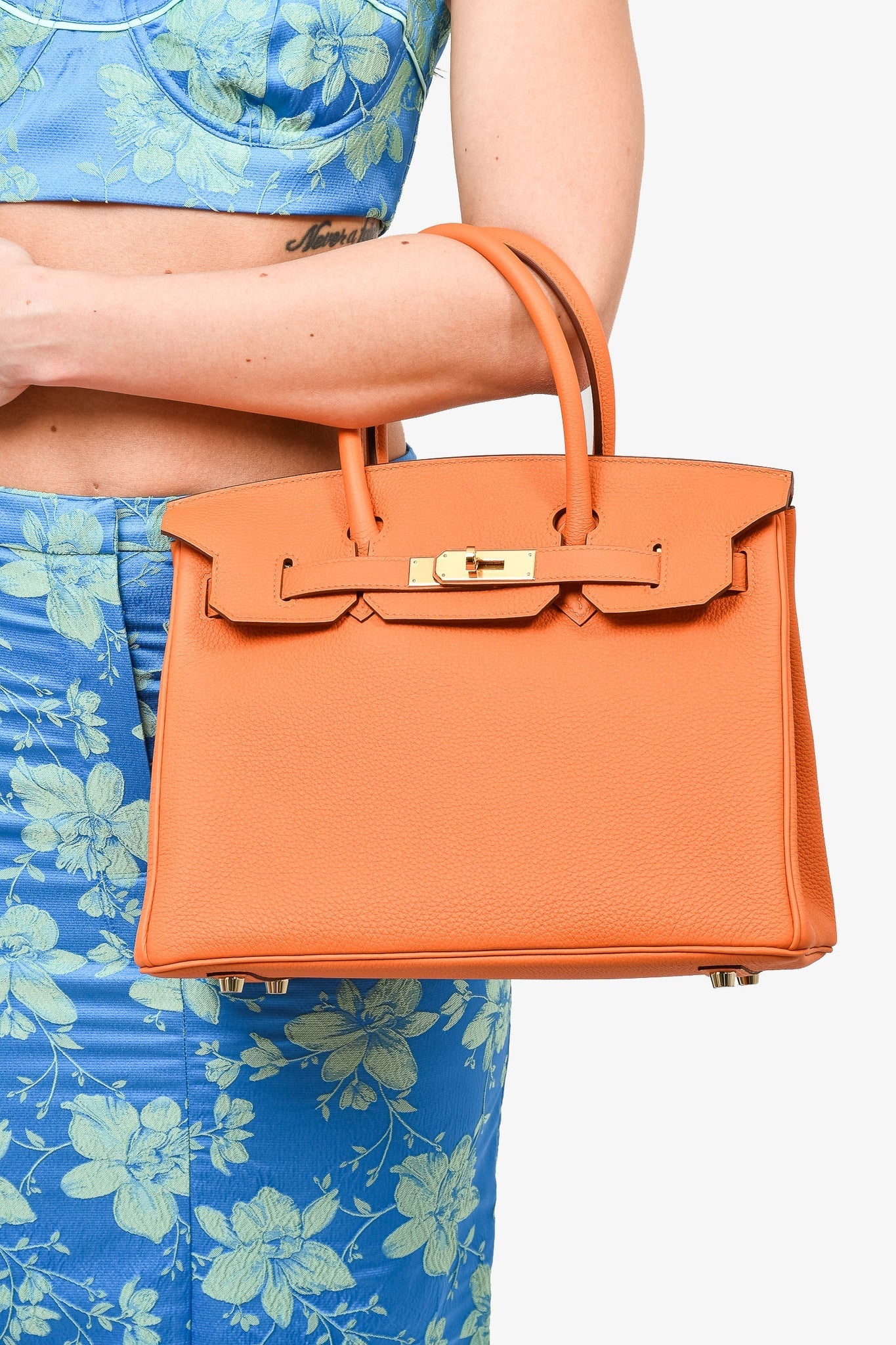 Hermes 2015 Orange Togo Leather Birkin 30 GHW