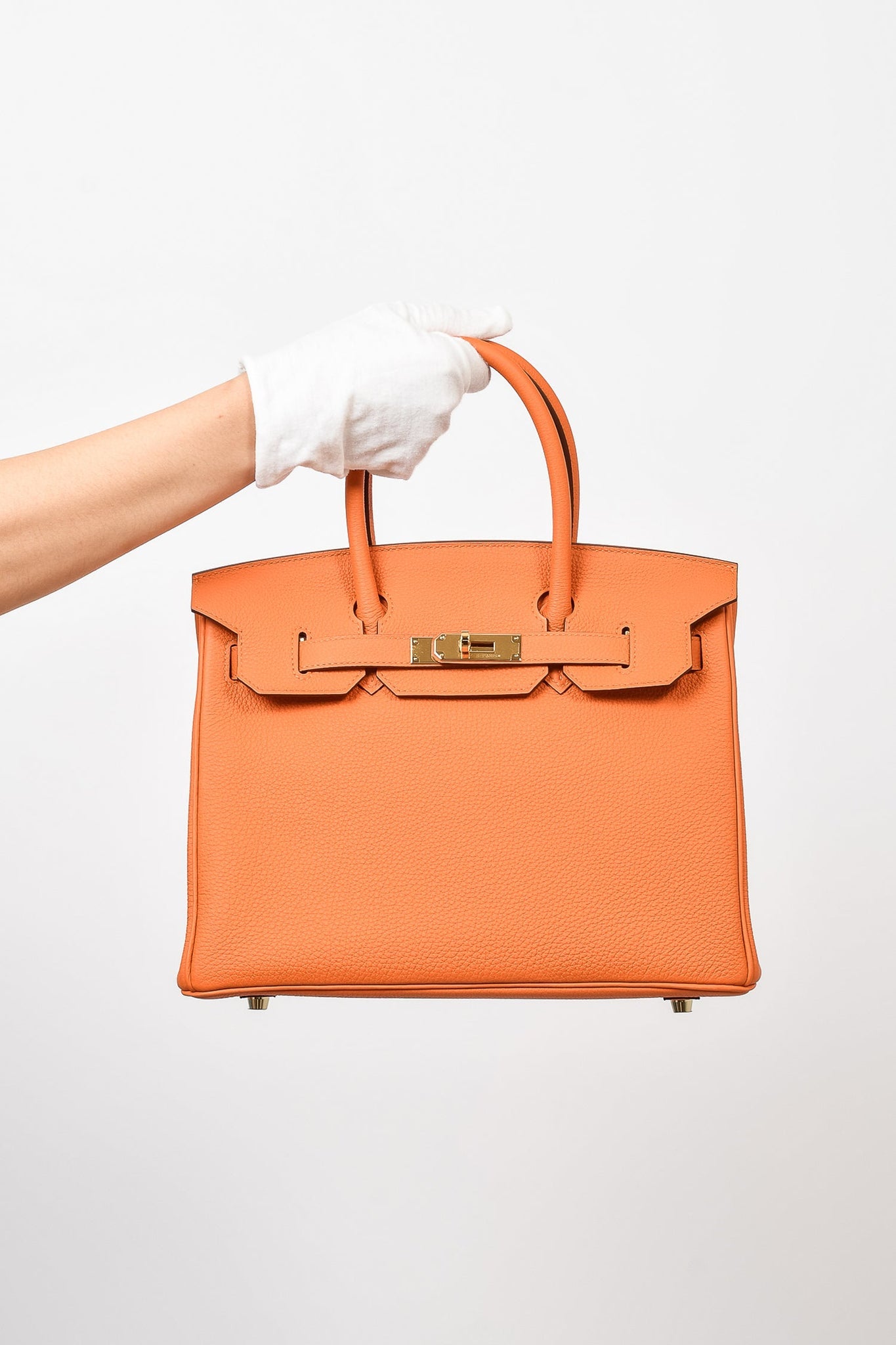 Hermes 2015 Orange Togo Leather Birkin 30 GHW