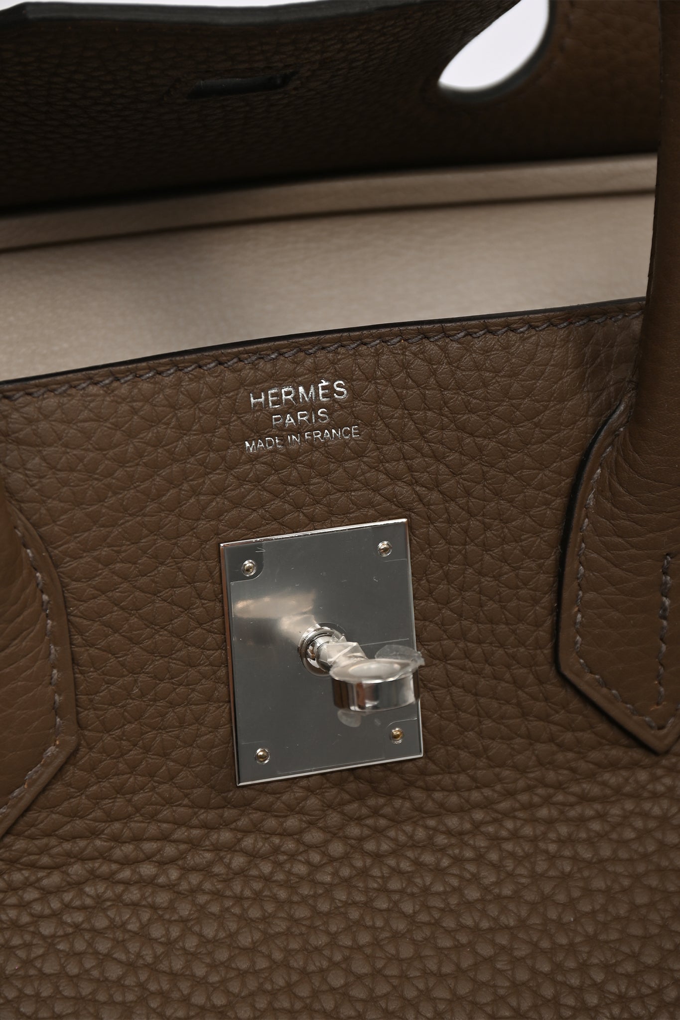 Hermes 2019 Etoupe Clemence Leather Birkin 30