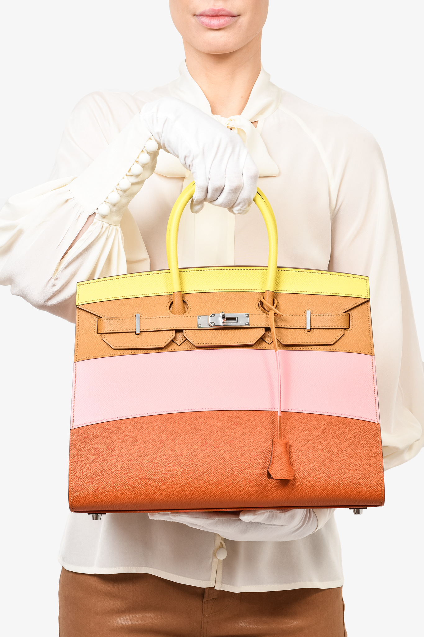 Hermes 2020 Sunrise Epsom Leather Sellier Birkin 35