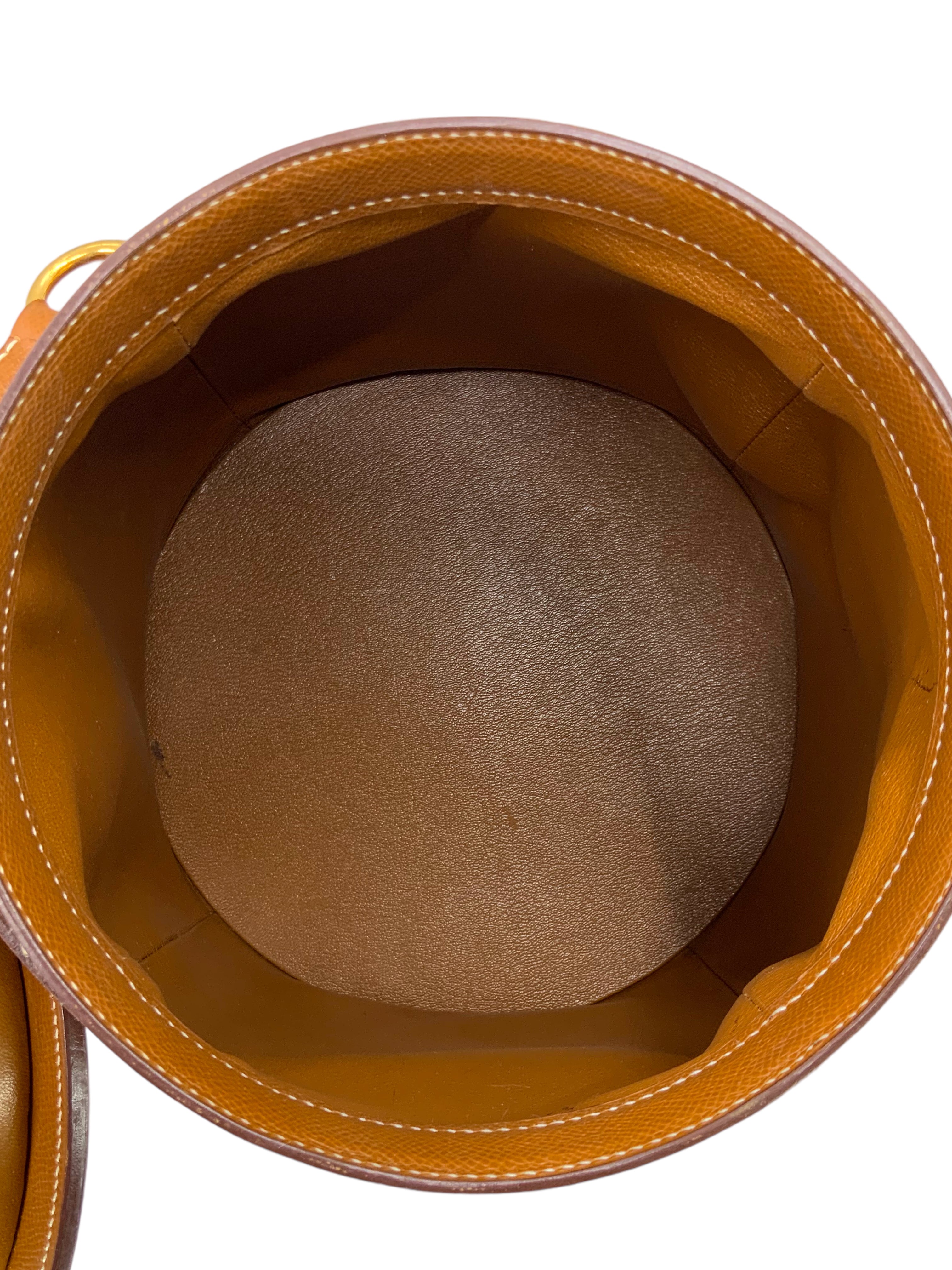 HERMES Epsom Leather Bucket Farming Bag