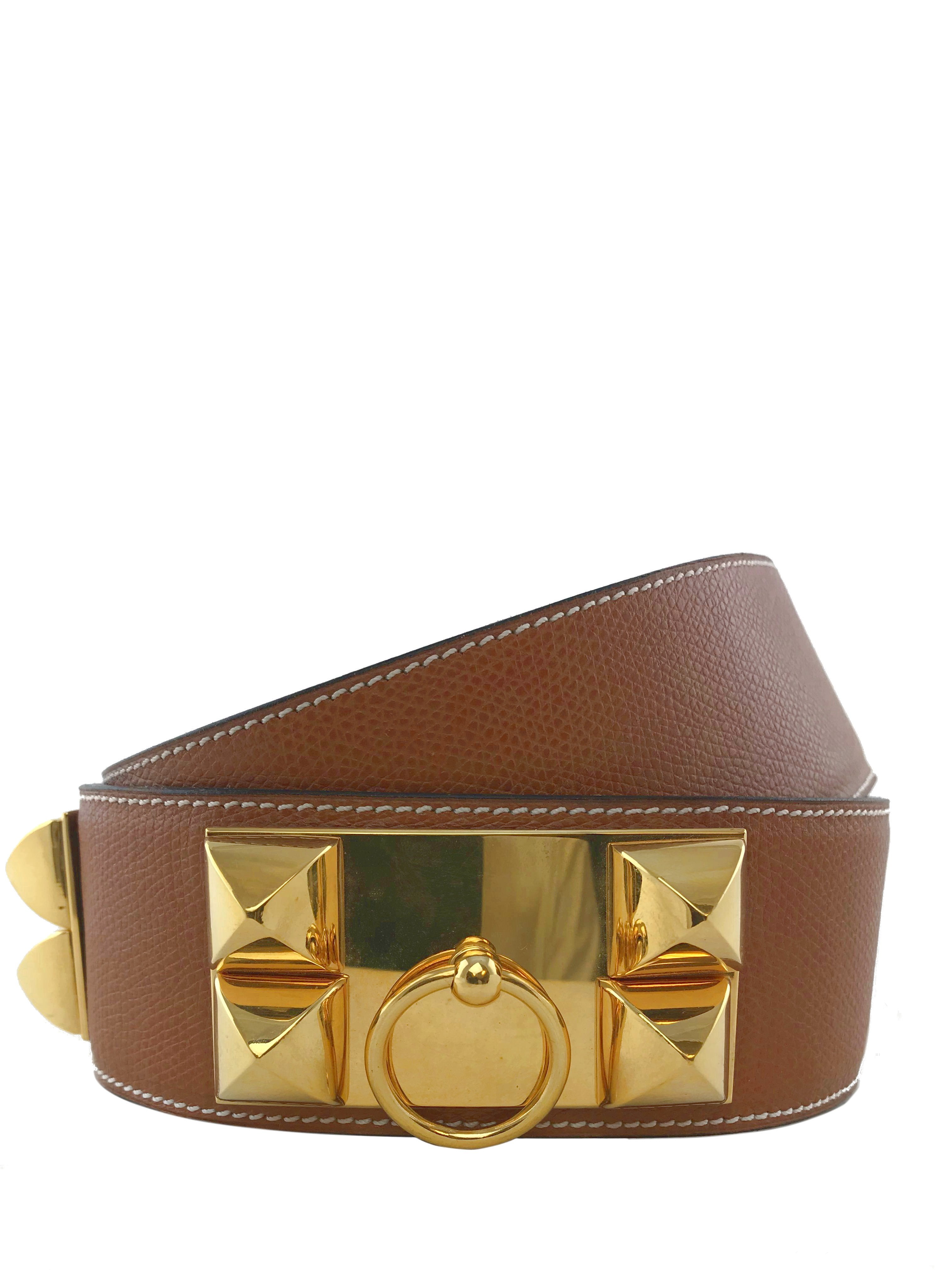 Hermes Epsom Leather Collier de Chien Belt