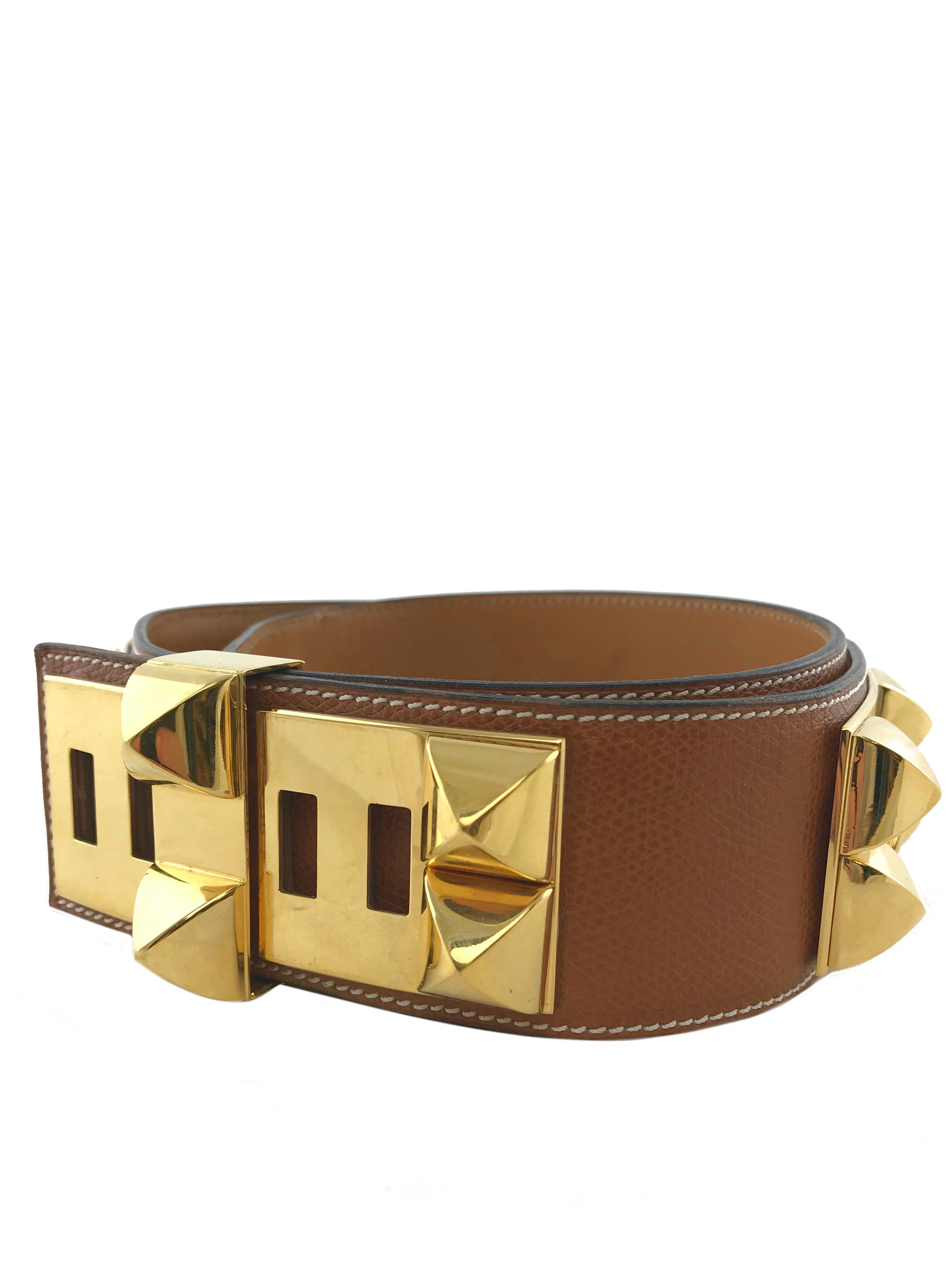 Hermes Epsom Leather Collier de Chien Belt