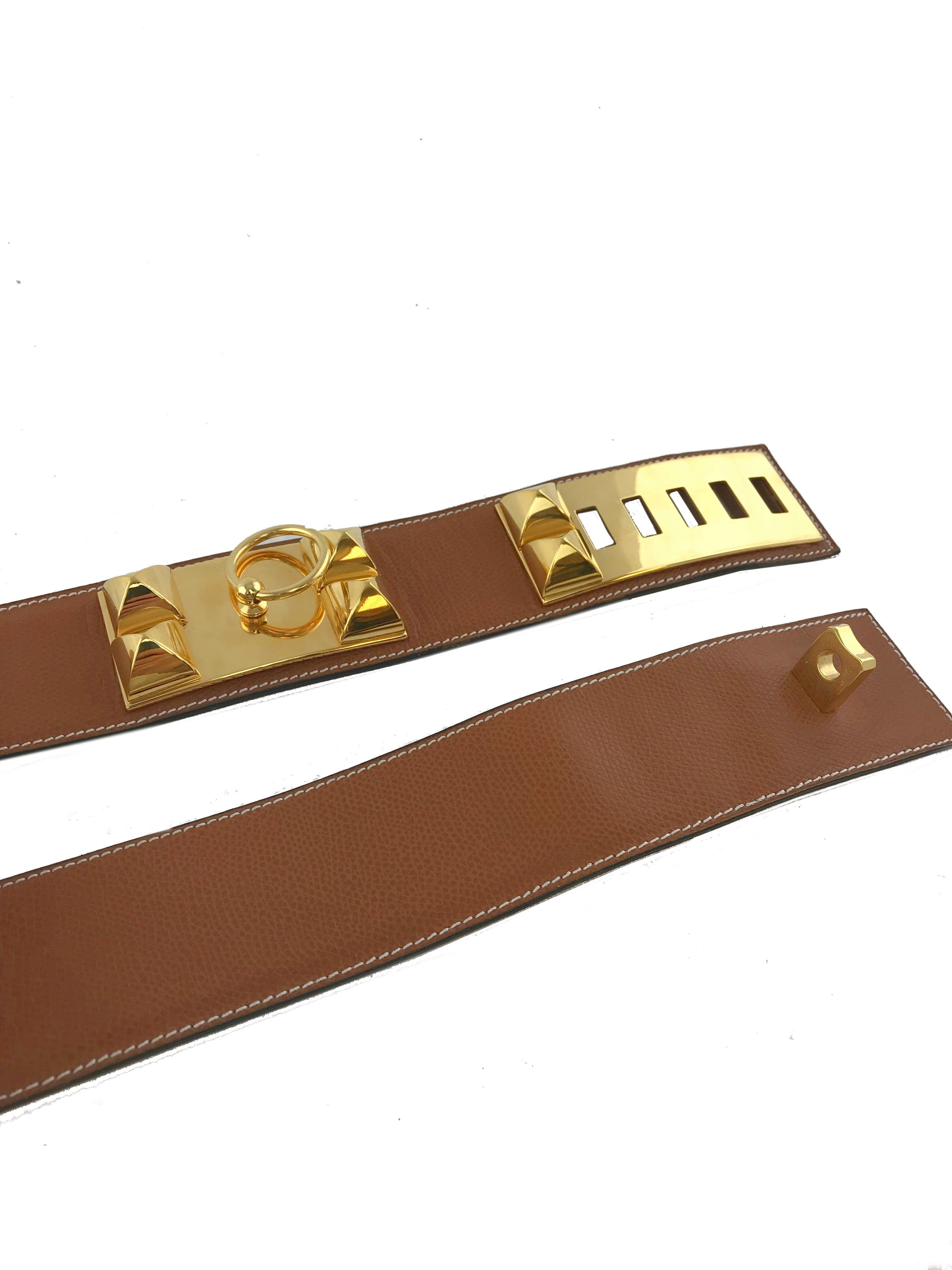 Hermes Epsom Leather Collier de Chien Belt