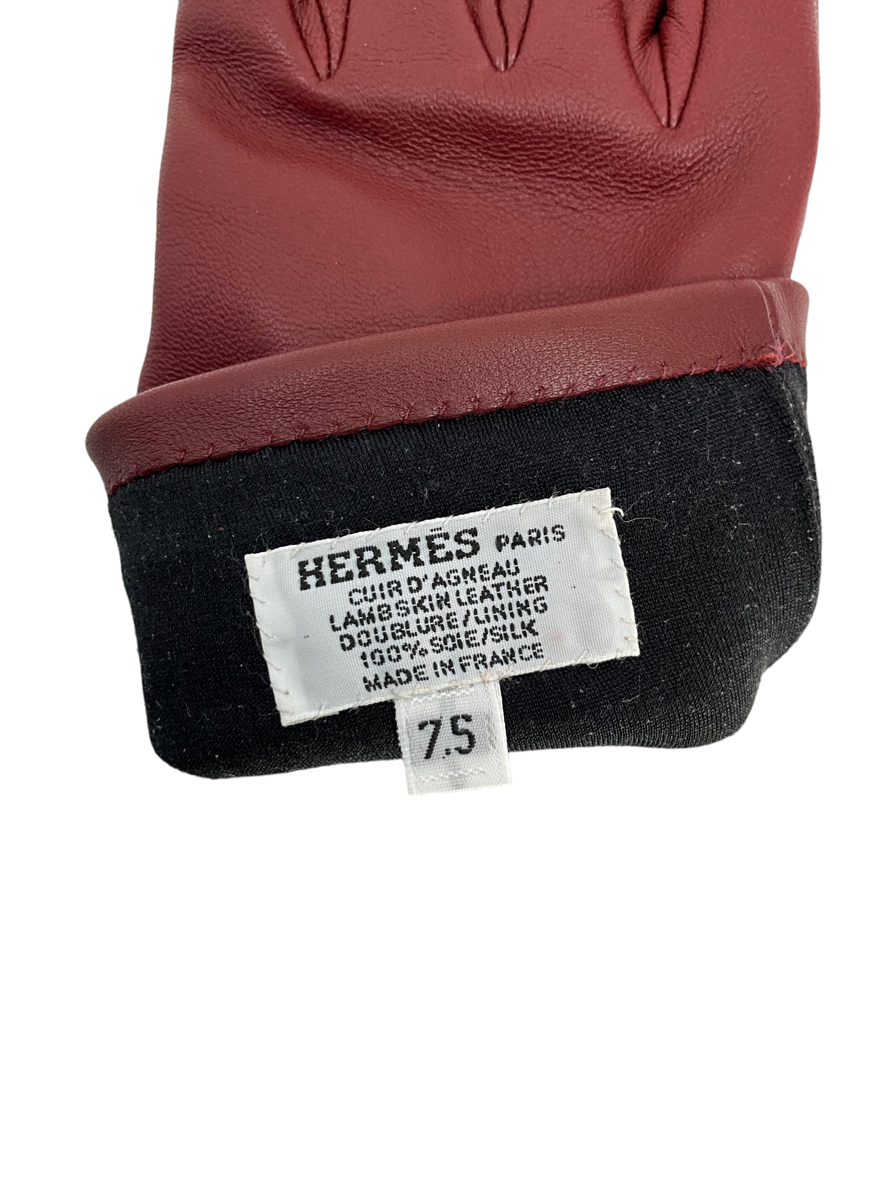 Hermes Lambskin Dream Love Gloves Size 7.5