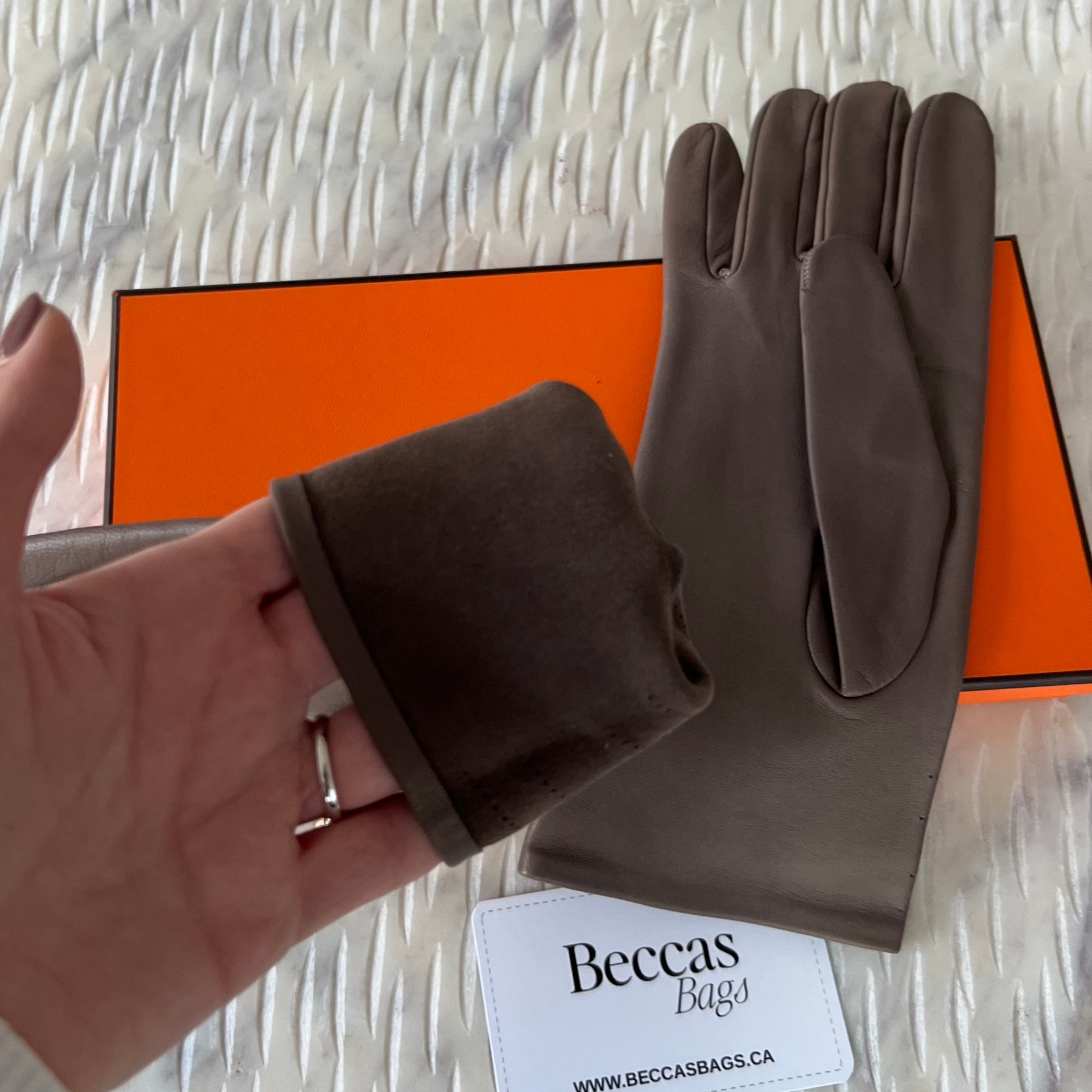 Hermes Leather Gloves