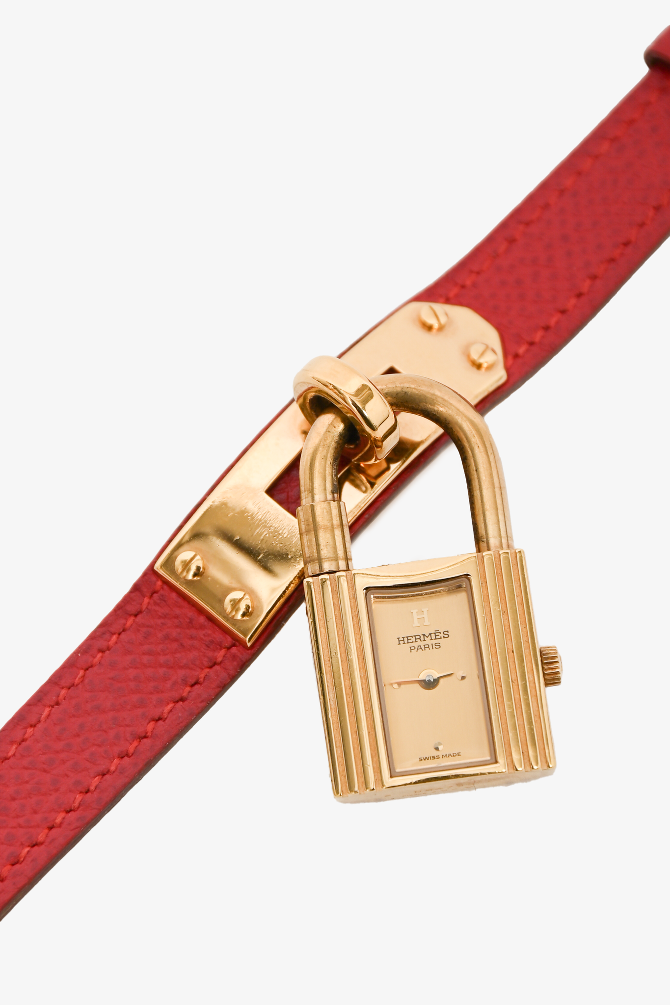 Hermes Red Leather Kelly Watch