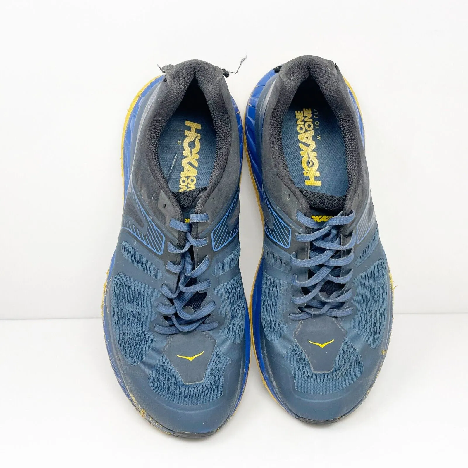 Hoka One One Mens Stinson ATR 5 1099729 MOOG Blue Running Shoes Sneakers Sz 9.5