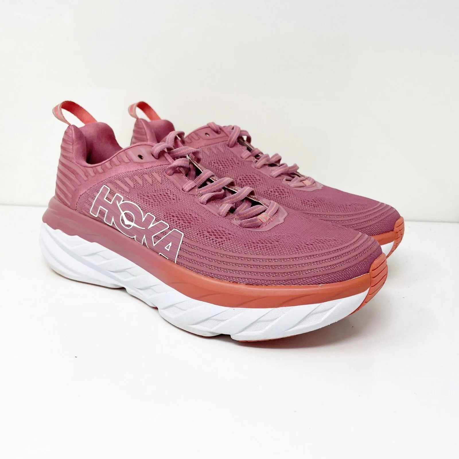 Hoka One One Womens Bondi 6 1019270 HRLN Purple Running Shoes Sneakers Size 8.5