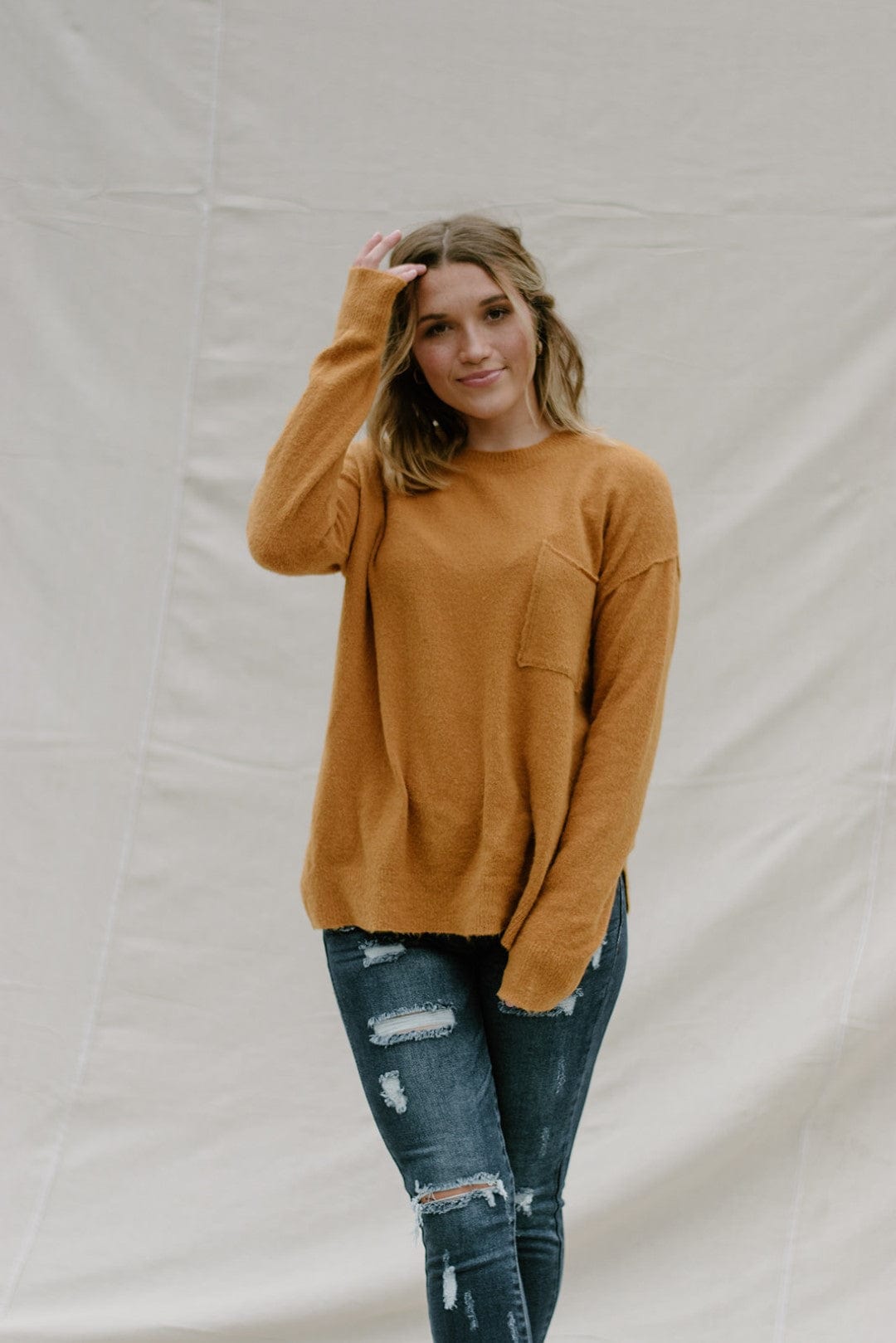 Honey Brown Frocket Sweater