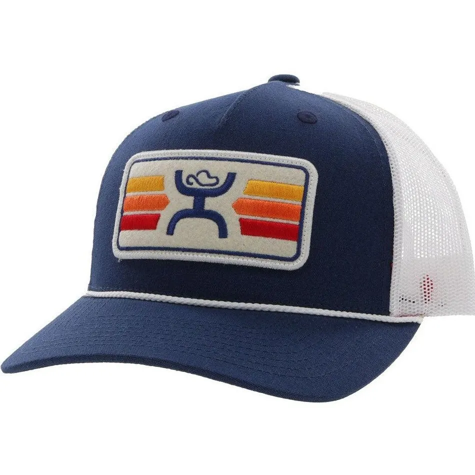 Hooey Sunset Navy and Cream Hat