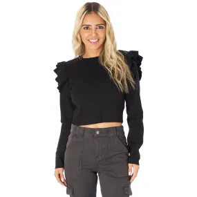 Isla Long Sleeve Ruffle Sweater