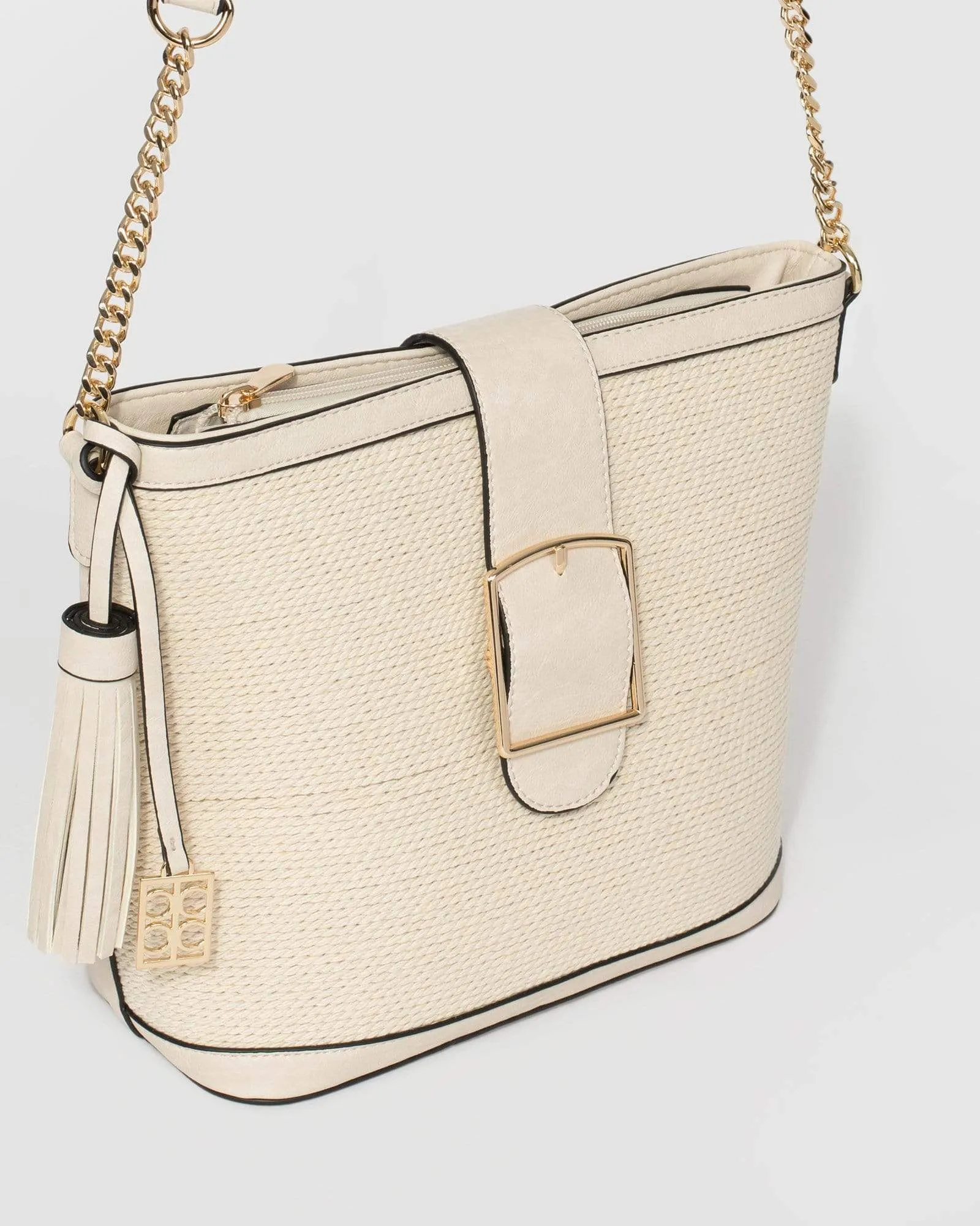 Ivory Camilla Tassel Crossbody Bag