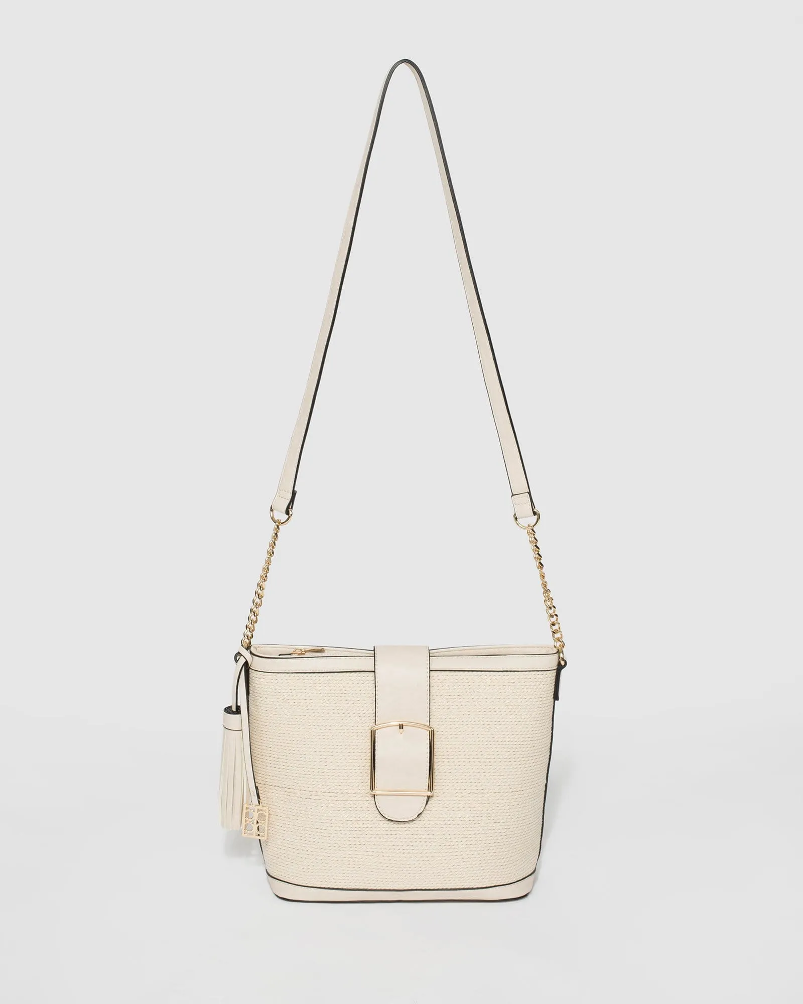 Ivory Camilla Tassel Crossbody Bag