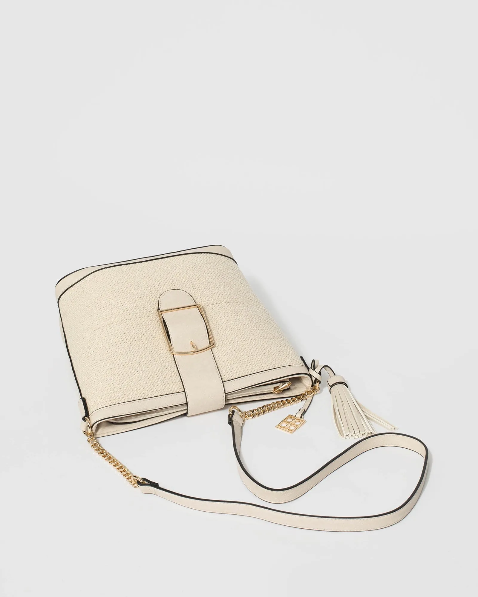 Ivory Camilla Tassel Crossbody Bag