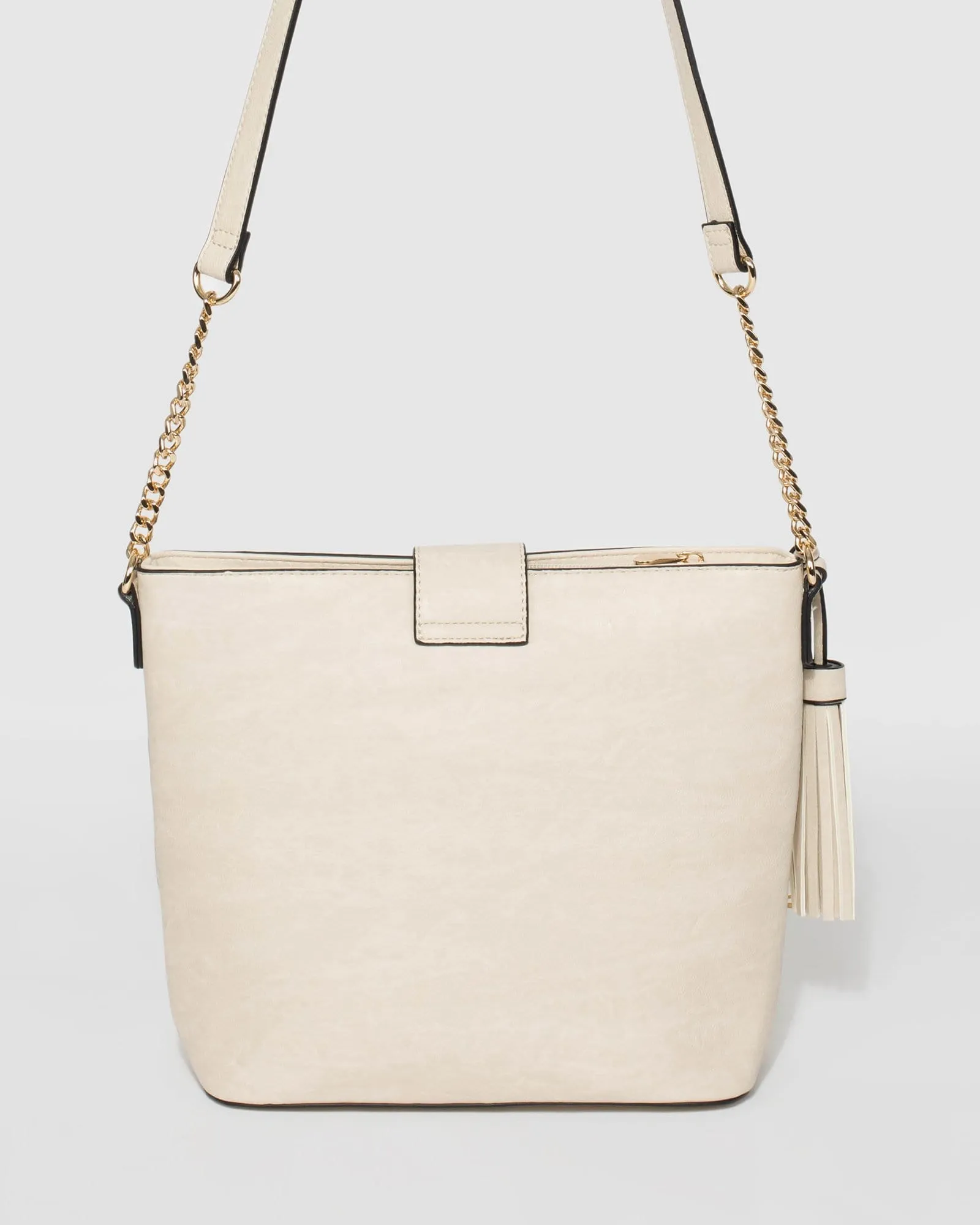 Ivory Camilla Tassel Crossbody Bag