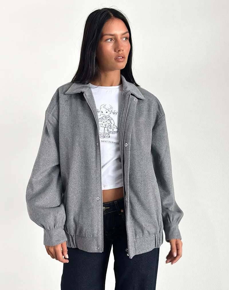 Karinta Jacket in Grey Marl Wool