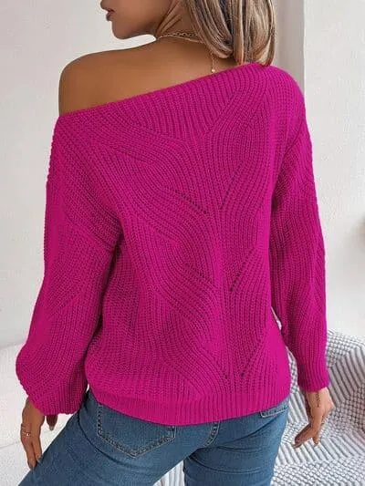 Kayla Openwork Long Sleeve Sweater