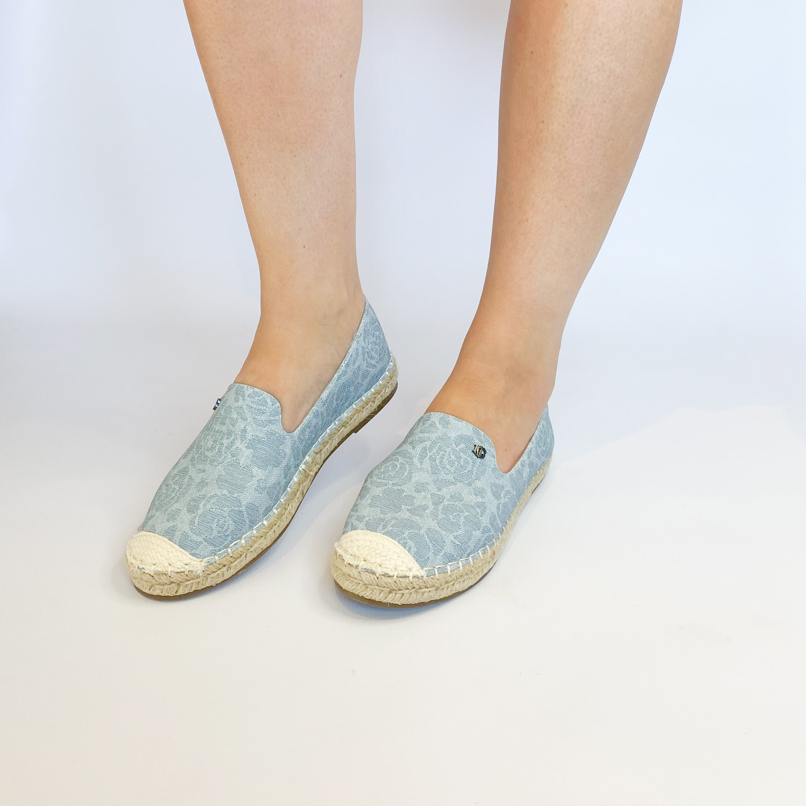 KG light blue canvas slip on espadrille