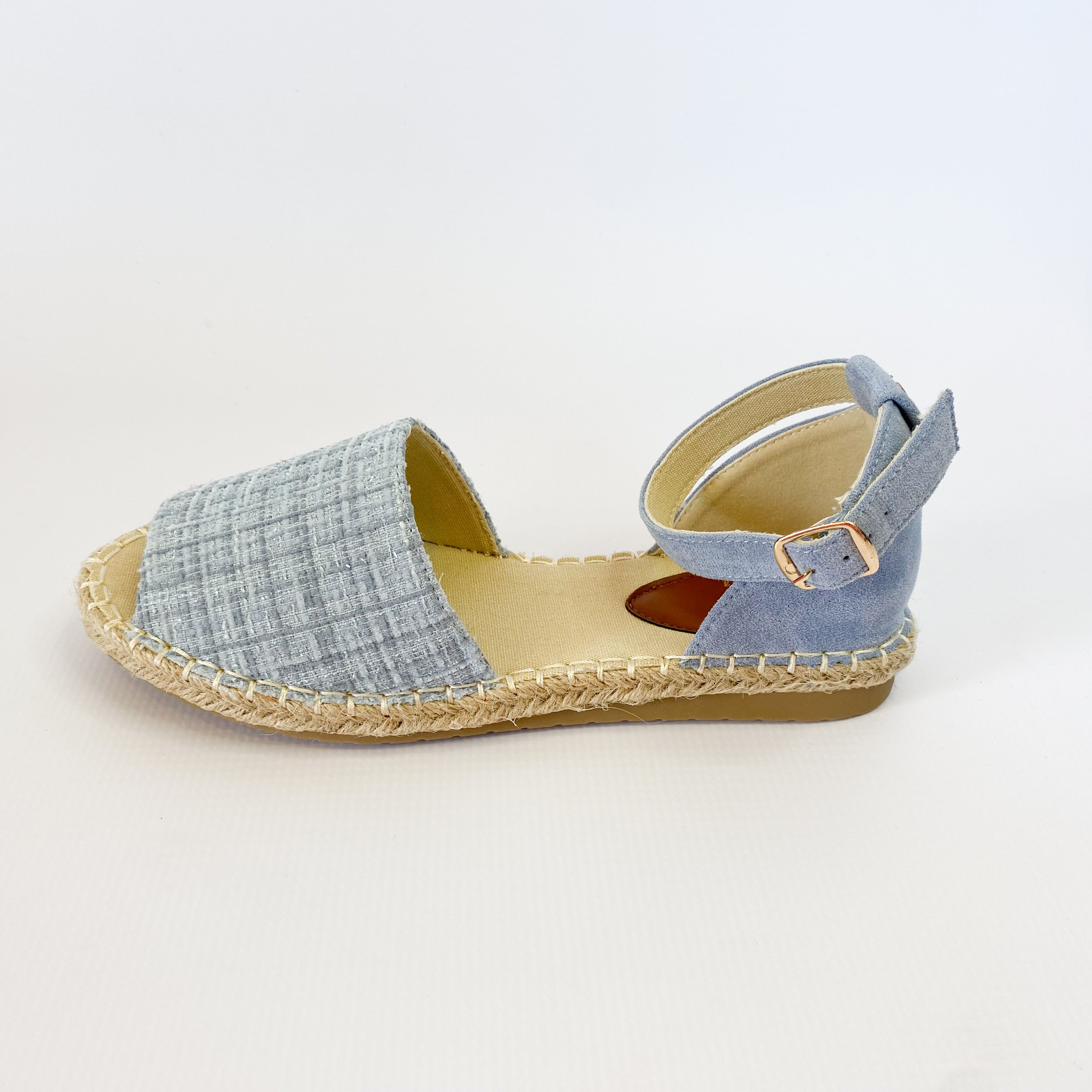 KG light blue open toe espadrille