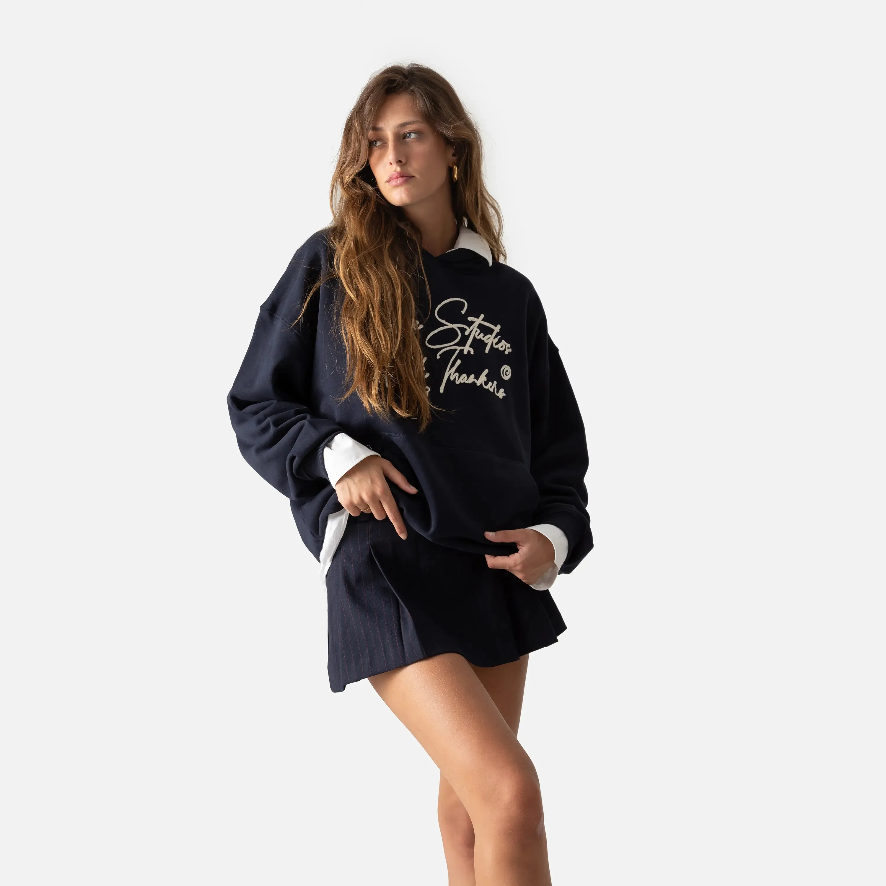 Knot Dark Navy Oversized Hoodie