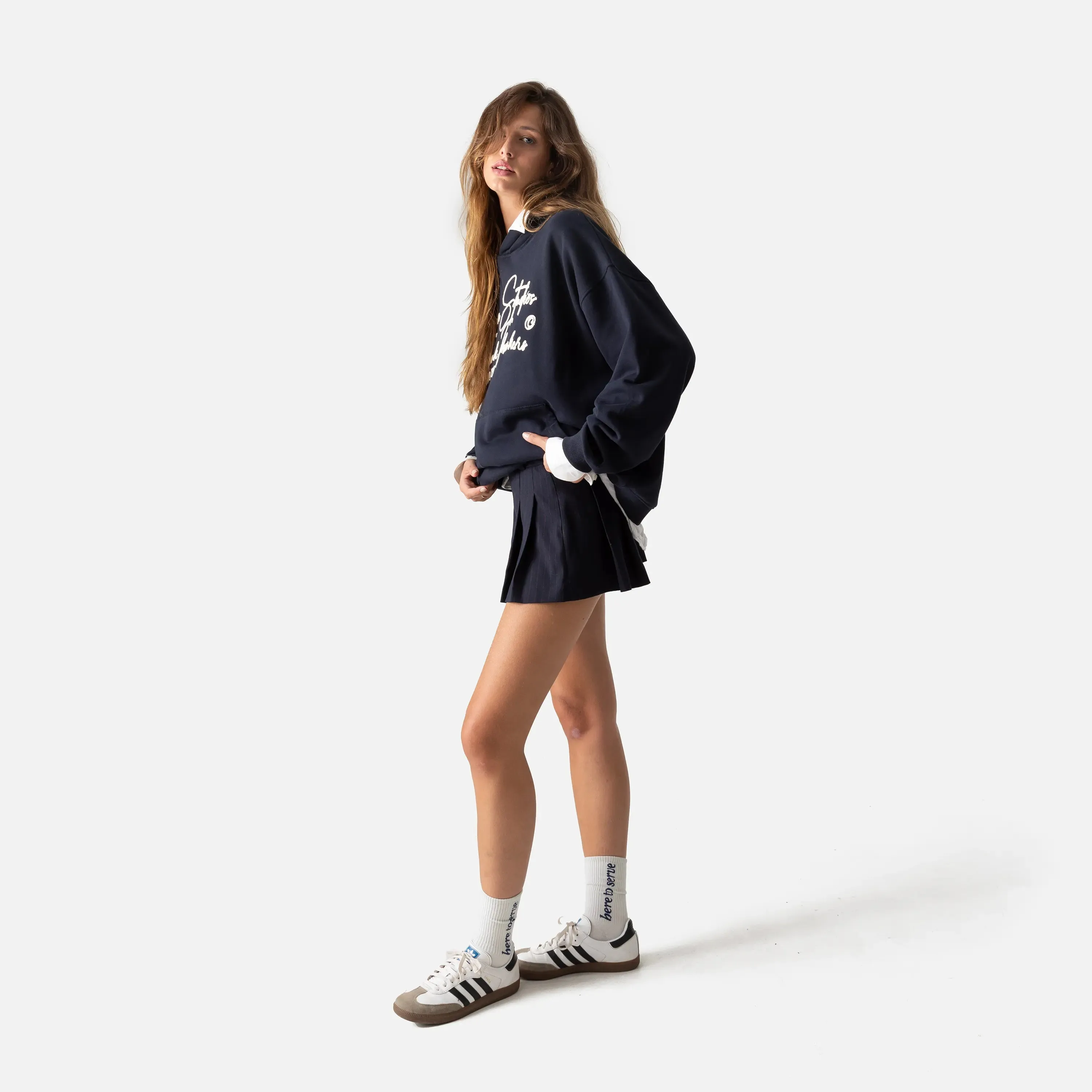 Knot Dark Navy Oversized Hoodie