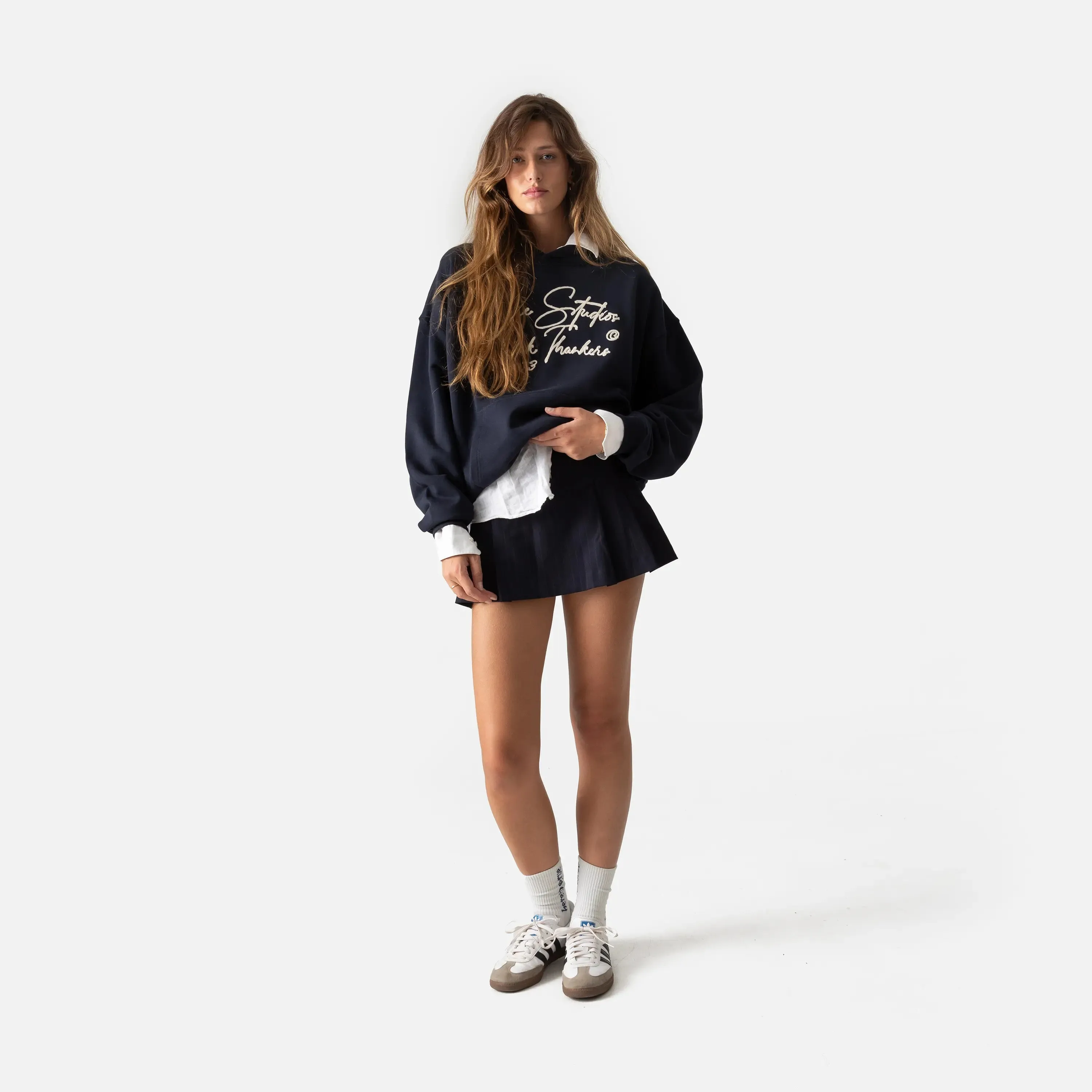 Knot Dark Navy Oversized Hoodie