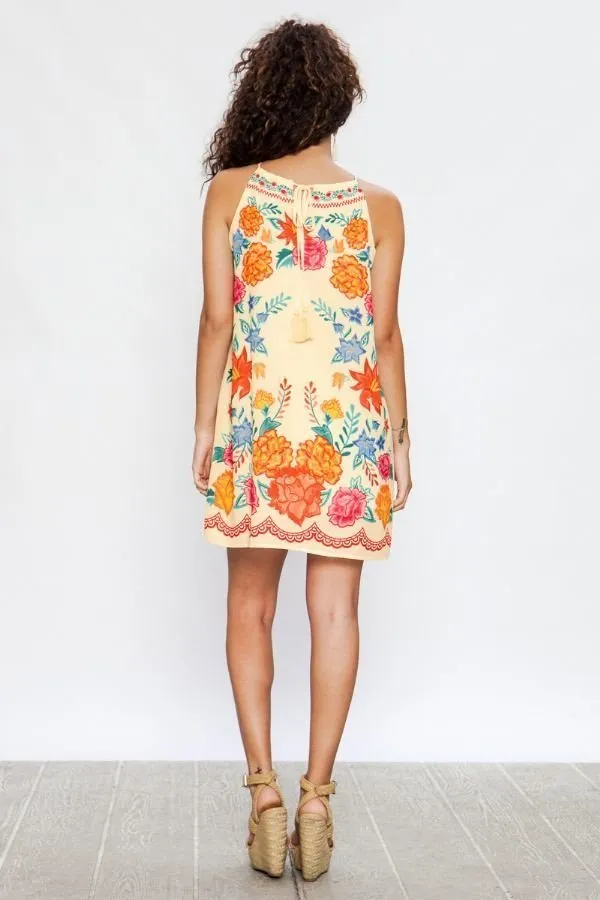 Kylie Ivory Shift Floral Print Dress