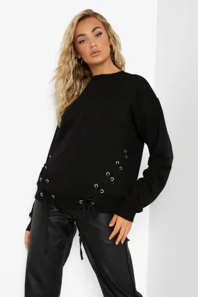 Lace Up Side Sweater