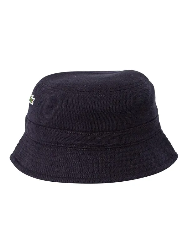 Lacoste Logo Bucket Hat - Blue Marine