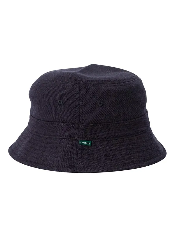 Lacoste Logo Bucket Hat - Blue Marine