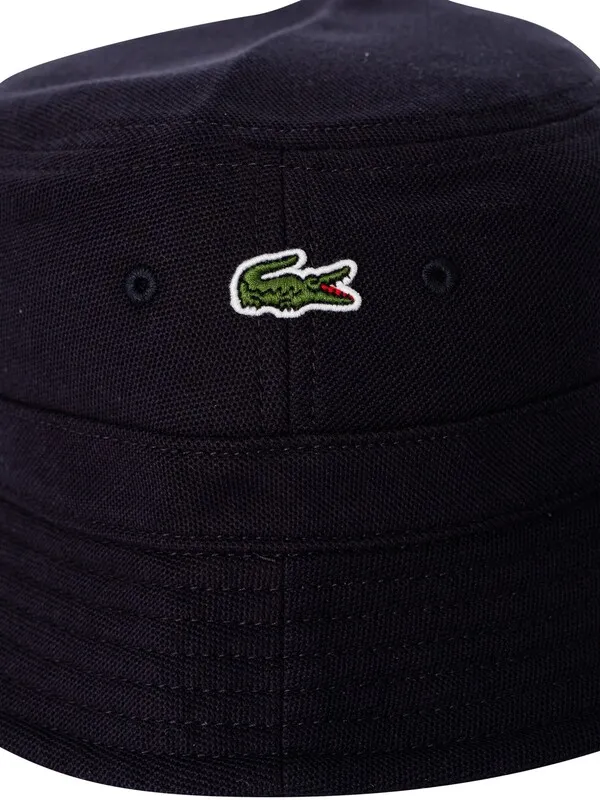 Lacoste Logo Bucket Hat - Blue Marine