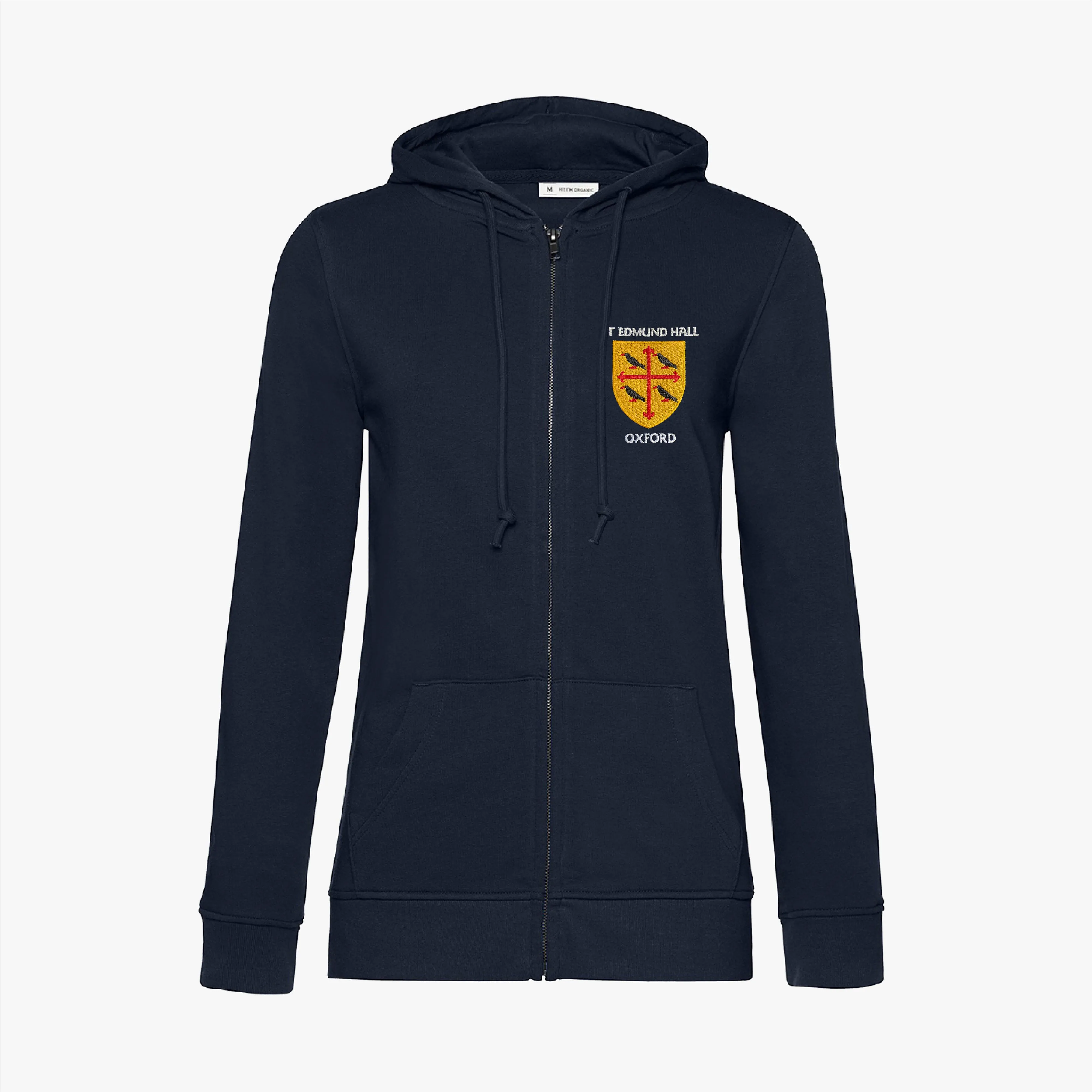 Ladies Oxford College Organic Embroidered Zip Hoodie