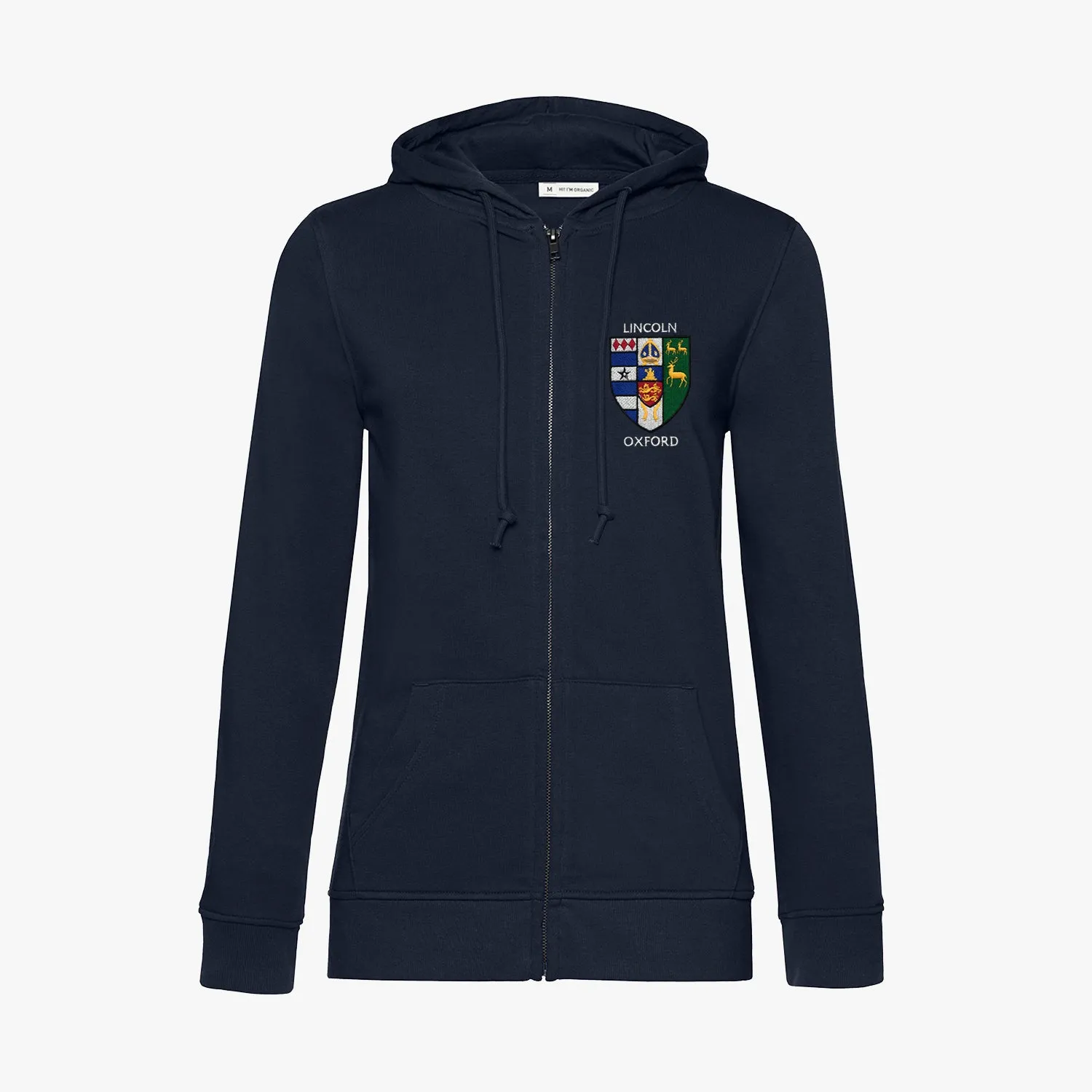 Ladies Oxford College Organic Embroidered Zip Hoodie