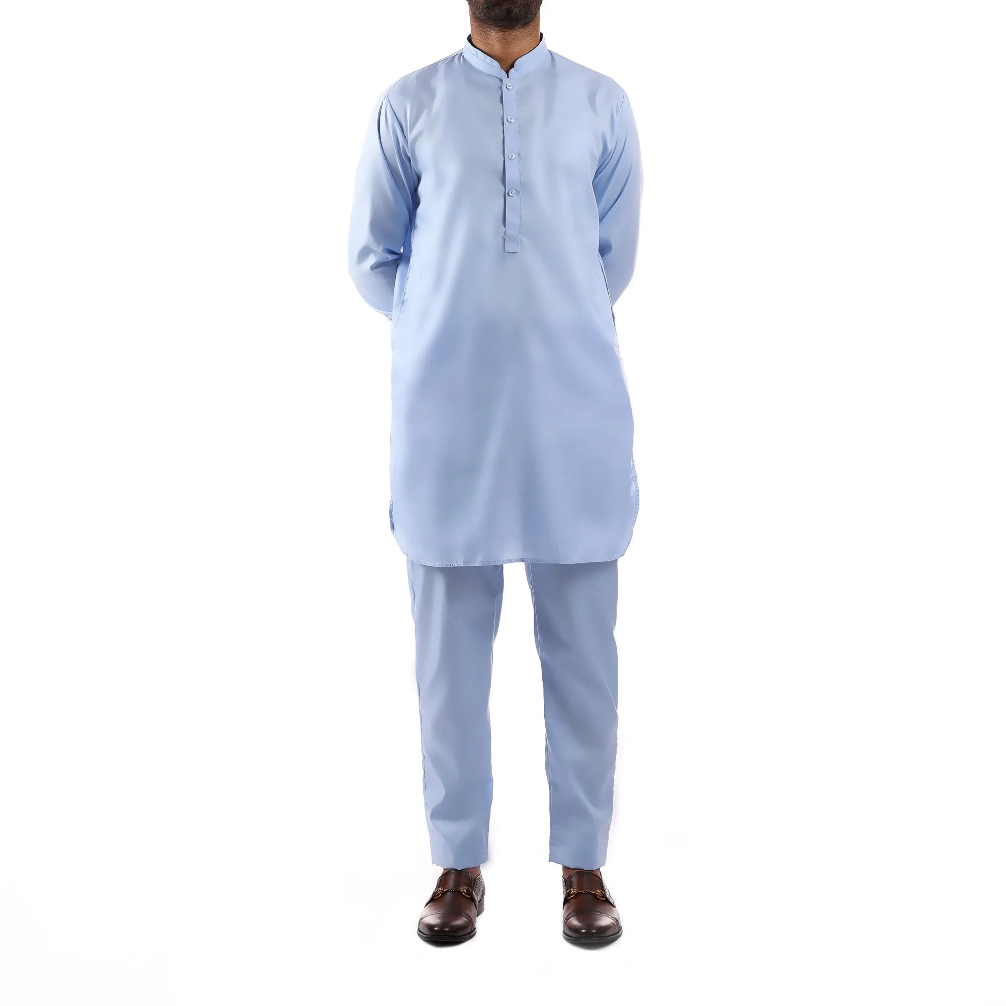 Light Sky Blue Short Kurta