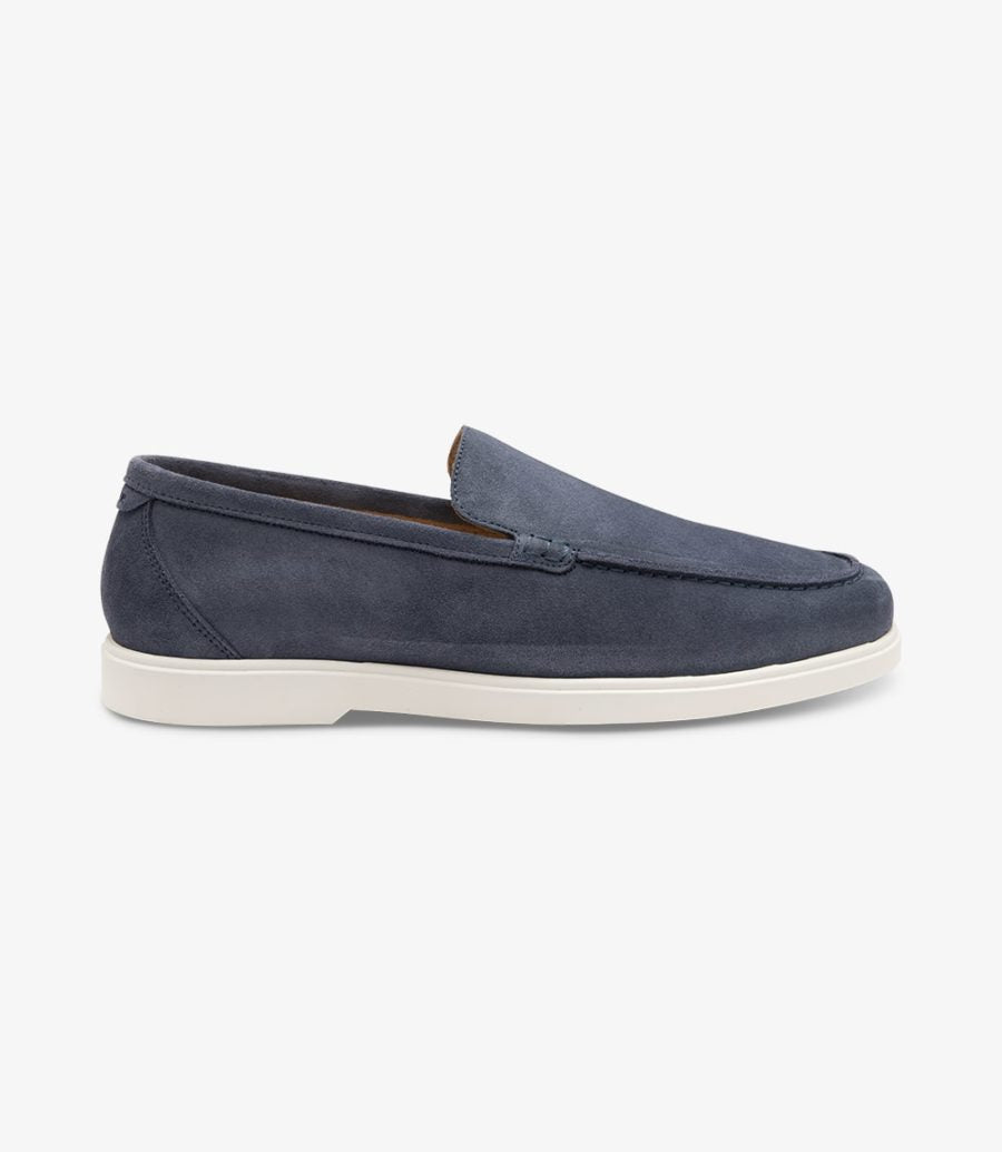 LOAKE  Tuscany - Suede Loafers -  Light Blue