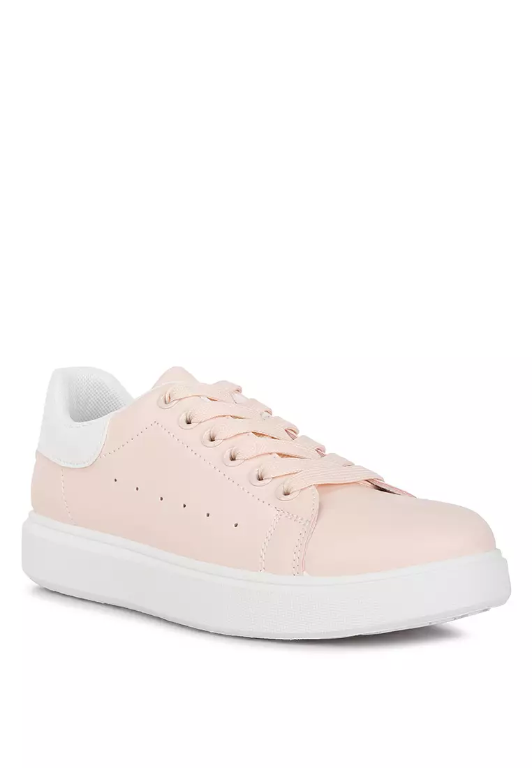 London Rag Pink Contrasting Back Panel Sneakers