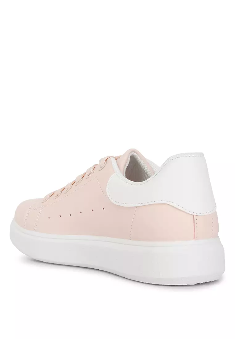 London Rag Pink Contrasting Back Panel Sneakers