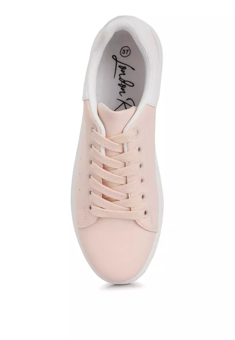 London Rag Pink Contrasting Back Panel Sneakers