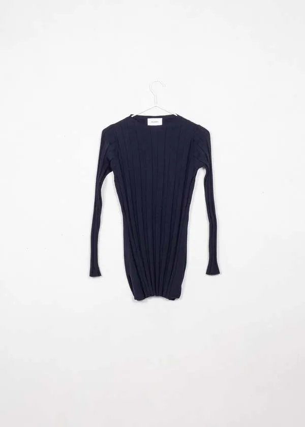 Long Max Rib Sweater - Navy