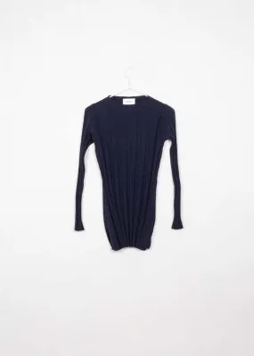 Long Max Rib Sweater - Navy