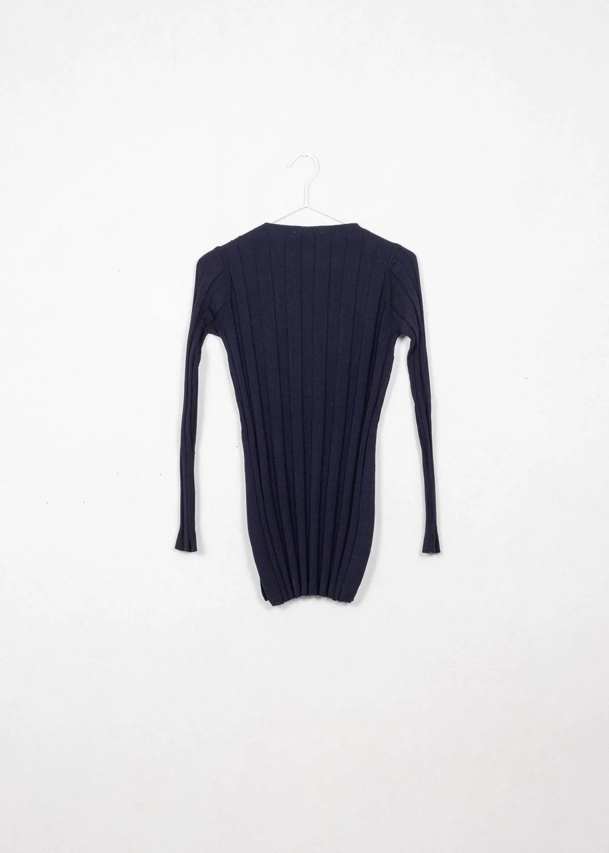 Long Max Rib Sweater - Navy