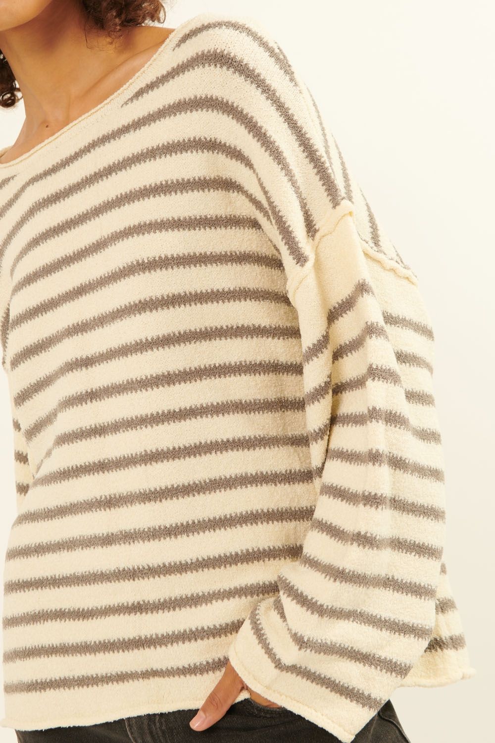 Long Weekend Sweater Ivory/Gray