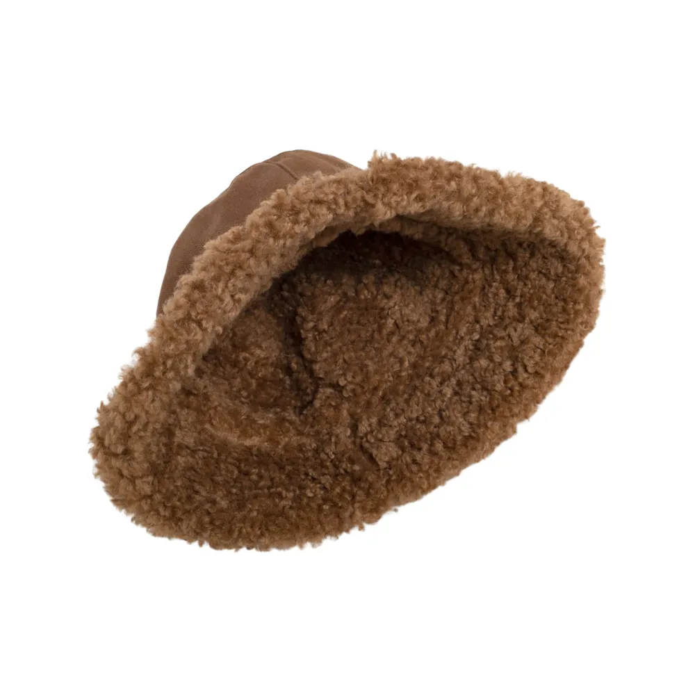 Look by M Fuzzy Reversible Bucket Camel Hat (Women's)