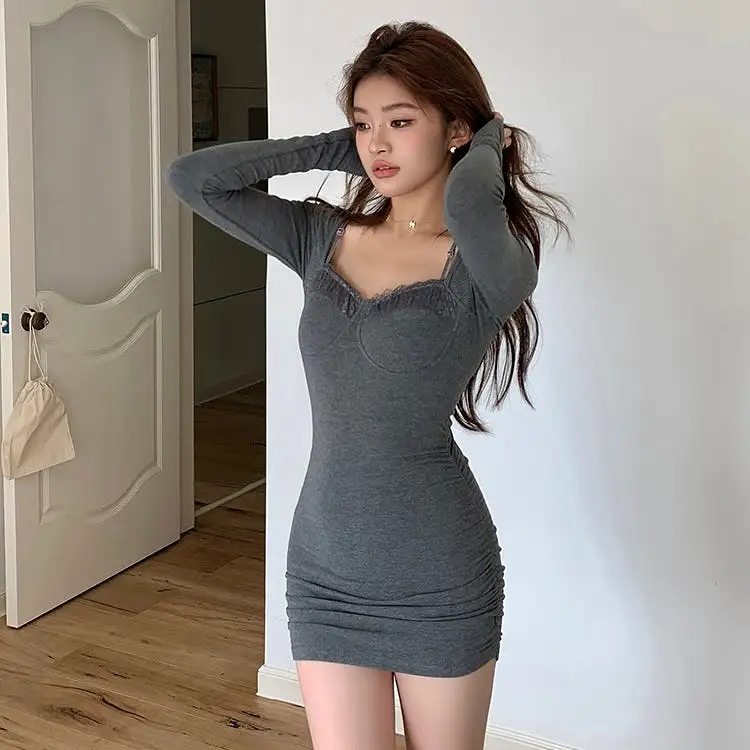 Maria Slim Long-Sleeve Dress