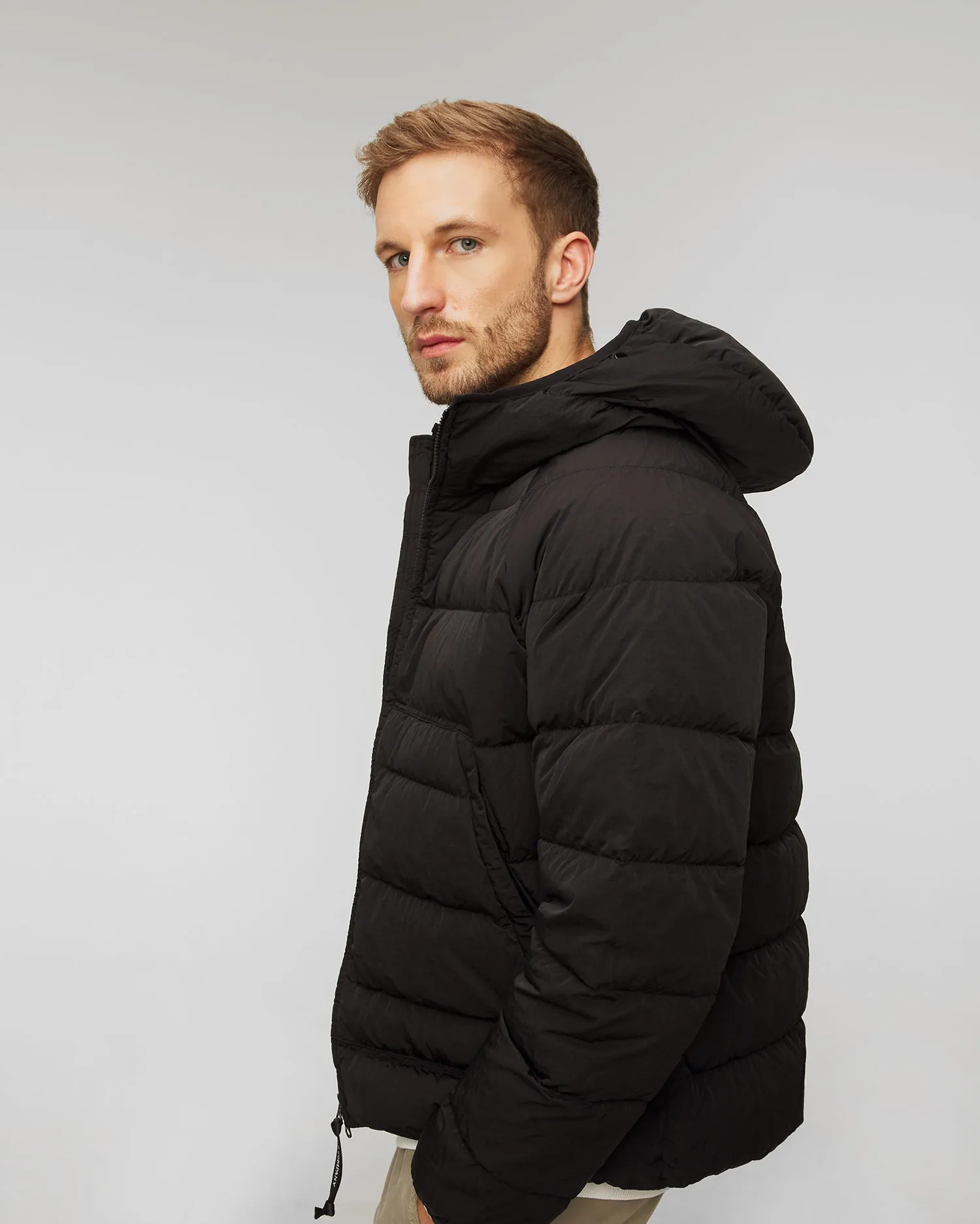 Men's black down jacket by C.P. Company 15cmow027a006369g-999