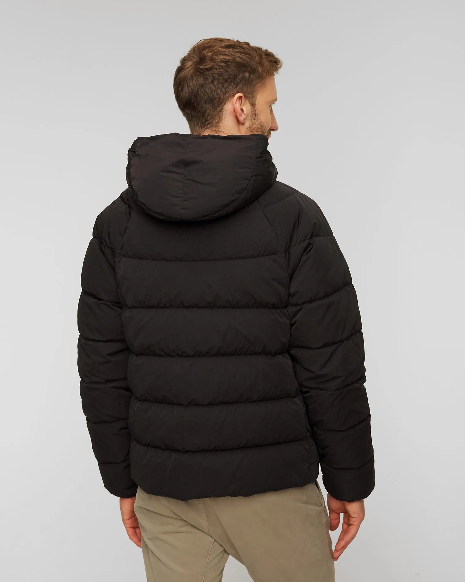 Men's black down jacket by C.P. Company 15cmow027a006369g-999